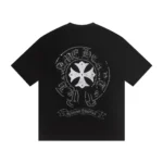 Chrome Hearts Rhinestone Horseshoe Cross T-Shirt Black