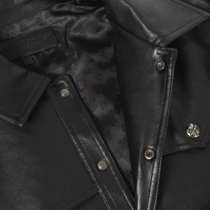 CH Leather Cross Western Jacket Black Zoom in