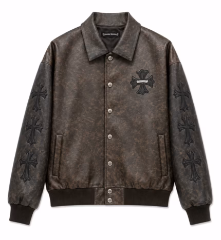 CH Vintage Cross Leather Brown Jacket