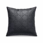 Chrome Hearts Black Embossed Pillow Cross Leather