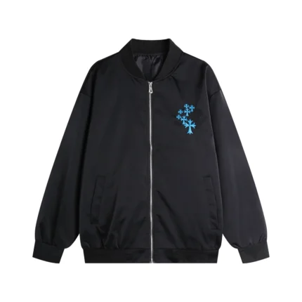 Chrome Hearts Cross Bomber Black Blue Jacket