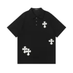 Chrome Hearts Four Cross Polo Black Shirt