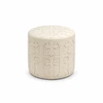 Chrome Hearts Ivory Cross Ottoman Leather