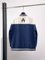 Chrome Hearts Triple Cross Varsity Jacket Navy Cream Back in