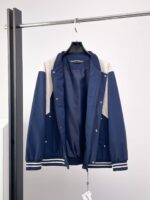 Chrome Hearts Triple Cross Varsity Jacket Navy Cream Style