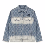 Cross Monogram Chrome Hearts Washed Denim Jacket Blue