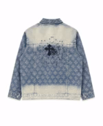 Cross Monogram Chrome Hearts Washed Denim Jacket Blue Back in