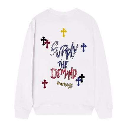 Supply The Demand Cross Graphic Sweatshirt – White