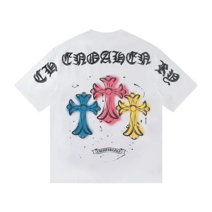 Chrome Hearts Triple Cross Graffiti T-Shirt White
